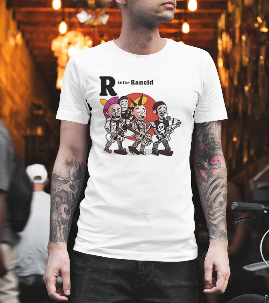 R Is For Rancid Punk Band Cartoon Characters T-Shirt