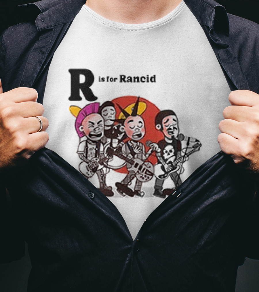 R Is For Rancid Punk Band Cartoon Characters T-Shirt