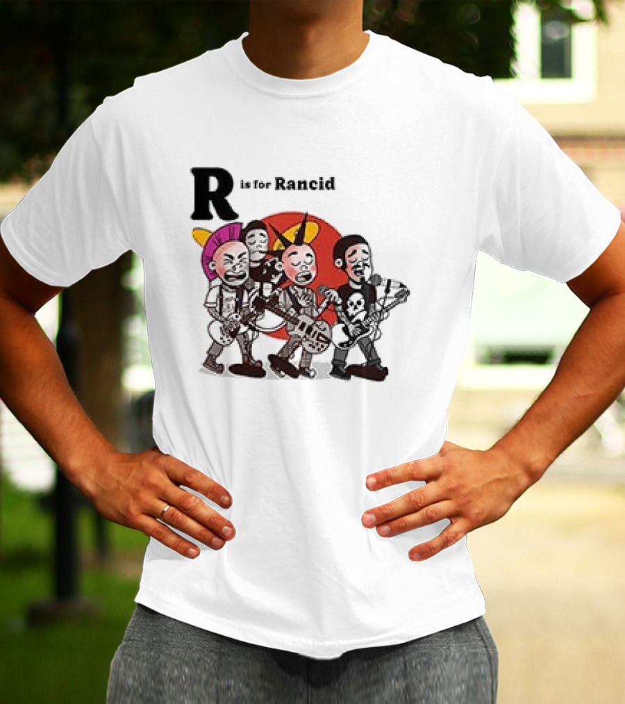 R Is For Rancid Punk Band Cartoon Characters T-Shirt