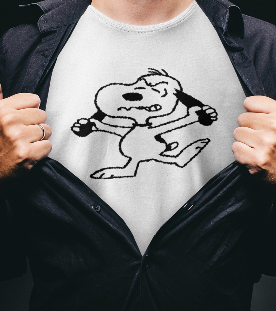 Snoopy Holding Knives Cartoon T-Shirt
