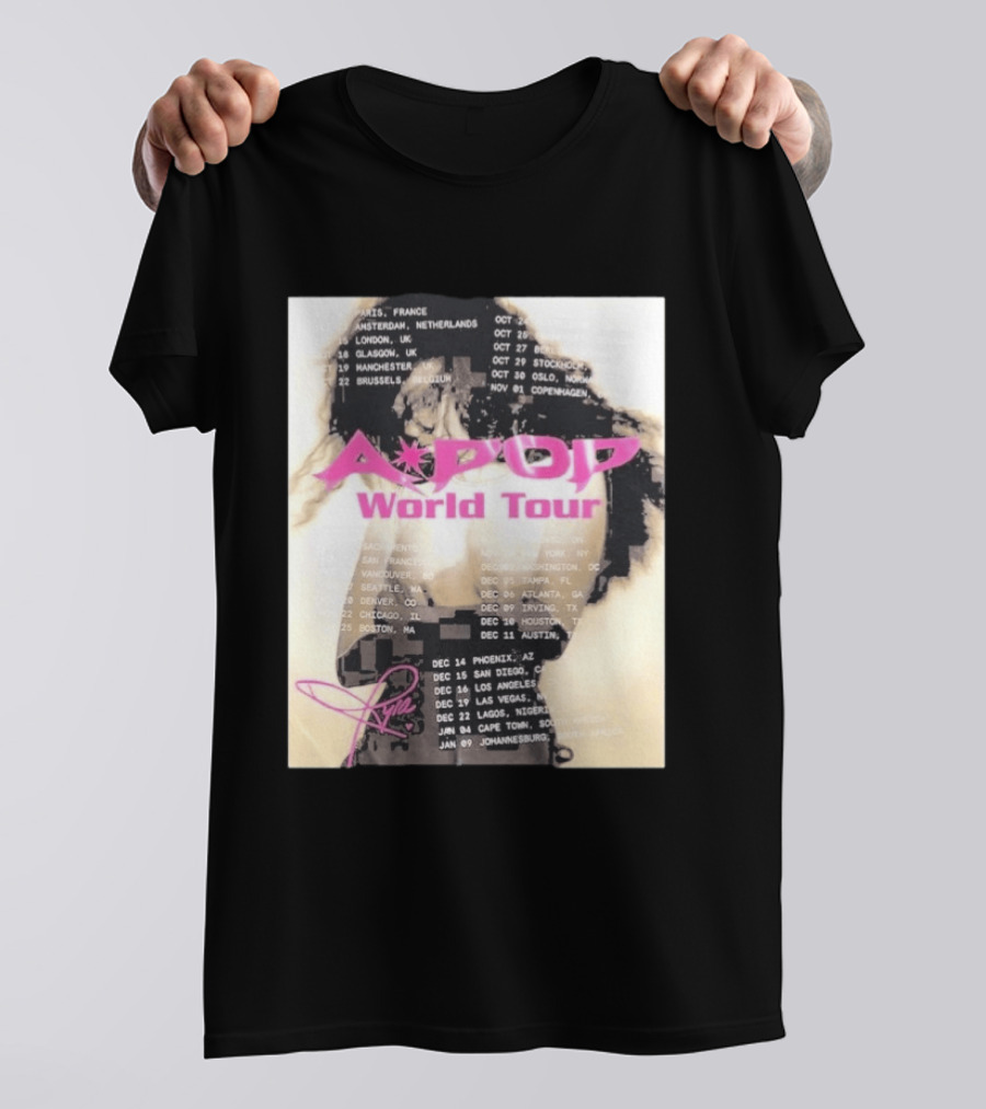 Tyla A Pop World Tour 2026 Paris Amsterdam London Dates And Signature T-Shirt