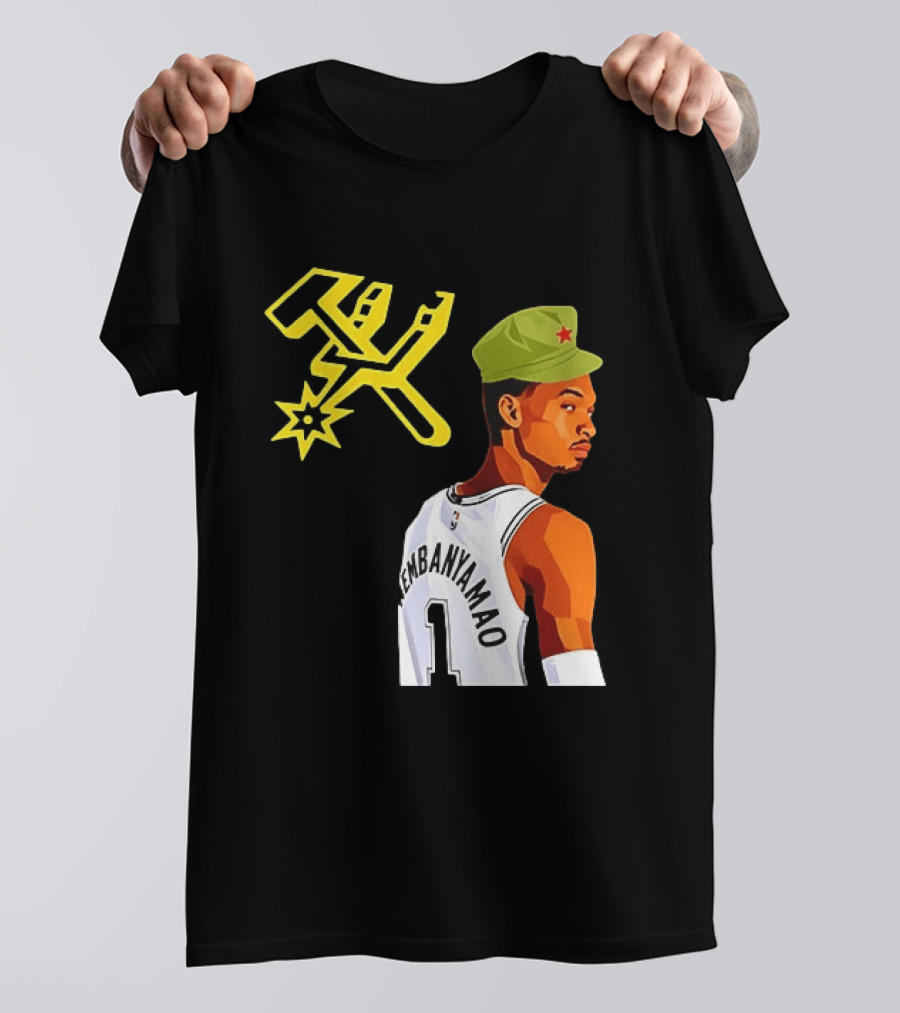 Victor Wembanyama Wemby Mao Communist Red Star Basketball Player Jersey T-Shirt