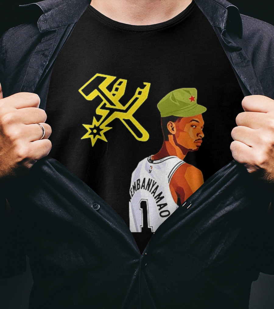 Victor Wembanyama Wemby Mao Communist Red Star Basketball Player Jersey T-Shirt