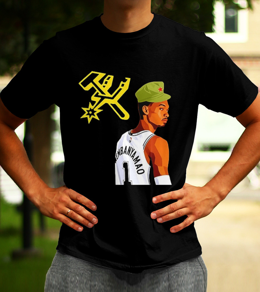 Victor Wembanyama Wemby Mao Communist Red Star Basketball Player Jersey T-Shirt