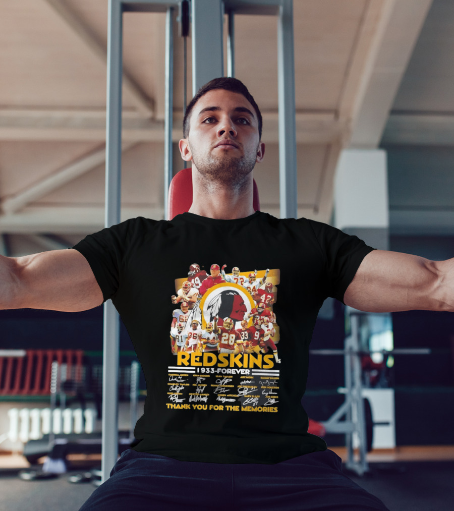 Redskins 1933 Forever Collage Thank You For The Memories T-Shirt