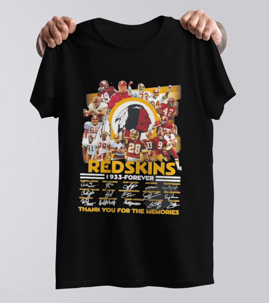 Redskins 1933 Forever Collage Thank You For The Memories T-Shirt