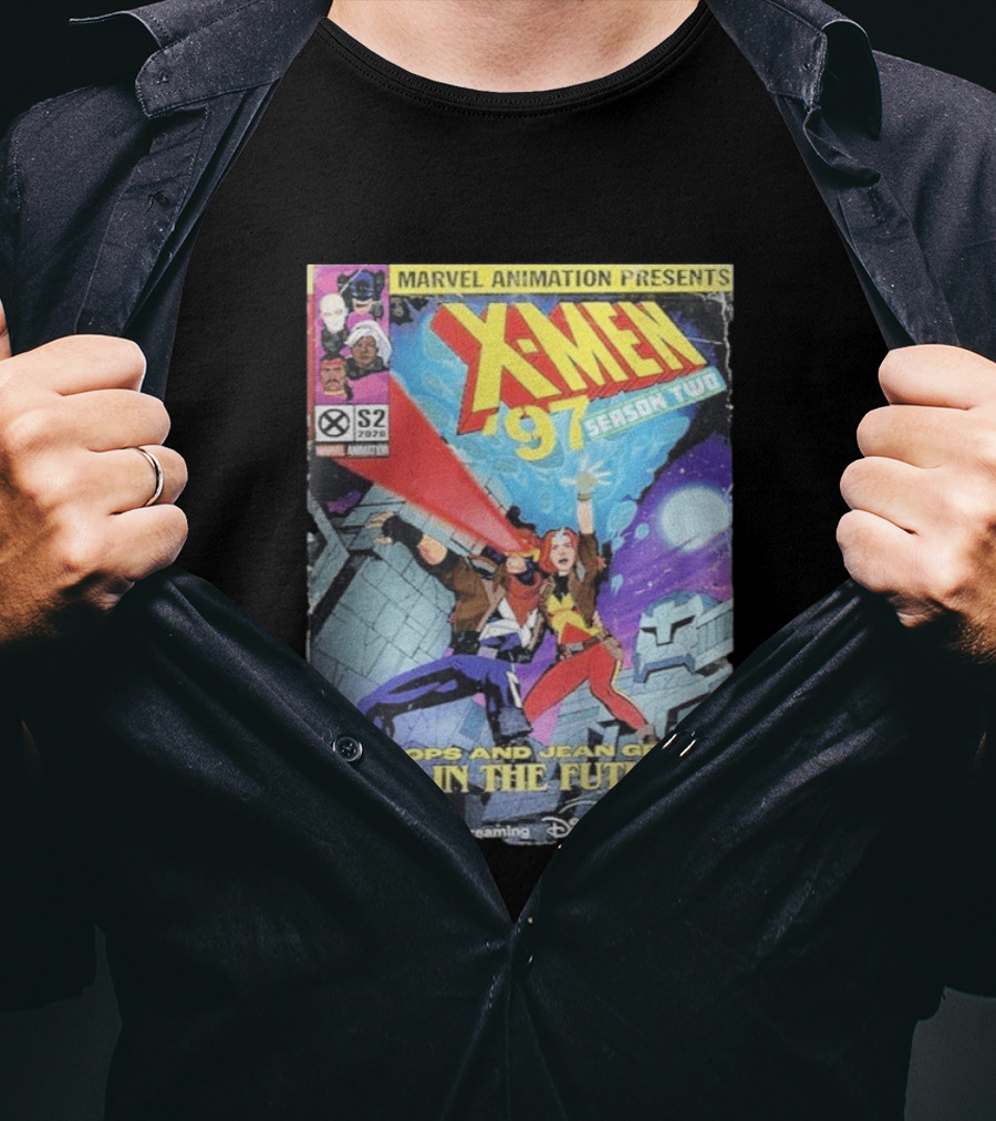 X Men 97 Season 2 Cyclops And Jean Grey Lost In The Future Time Travel Streaming On Disney Plus T-Shirt