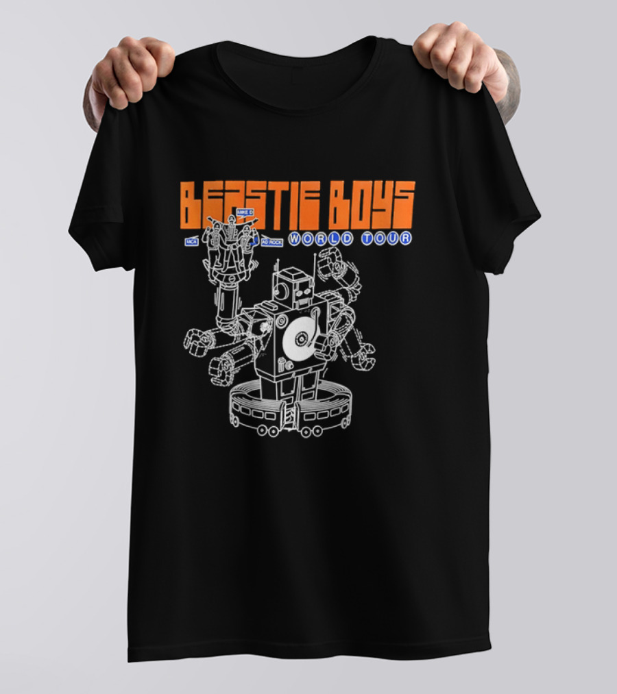 Beastie Boys World Tour MCA Adrock Mike D Robot Performing Music T-Shirt