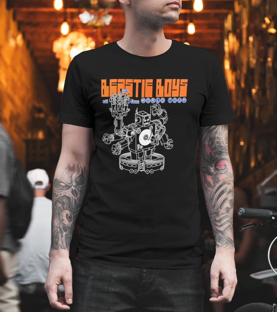 Beastie Boys World Tour MCA Adrock Mike D Robot Performing Music T-Shirt