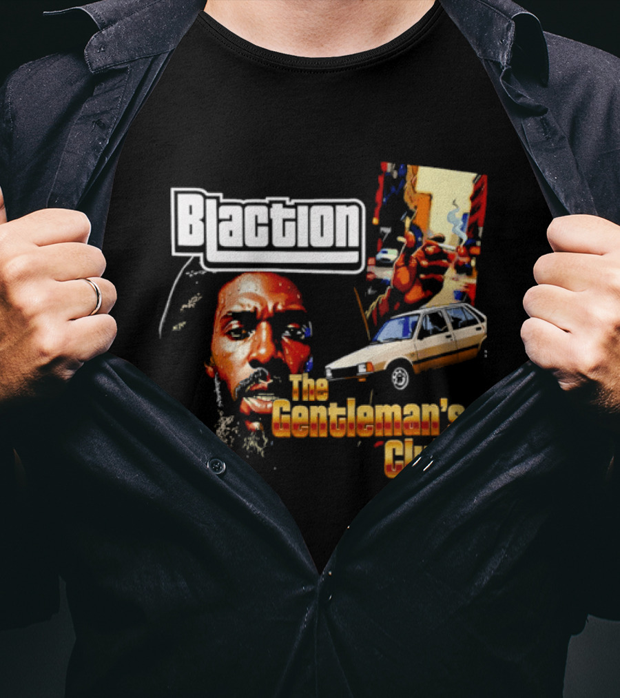 Blaction The Gentleman's Club Smoking Man Beige Sedan T-Shirt
