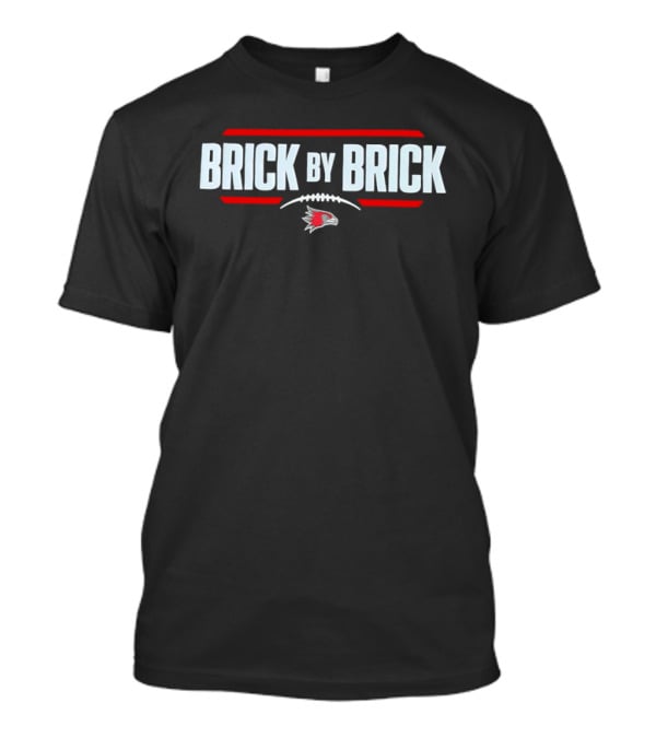 Brick By Brick Red Bird Football Team Spirit T-Shirt