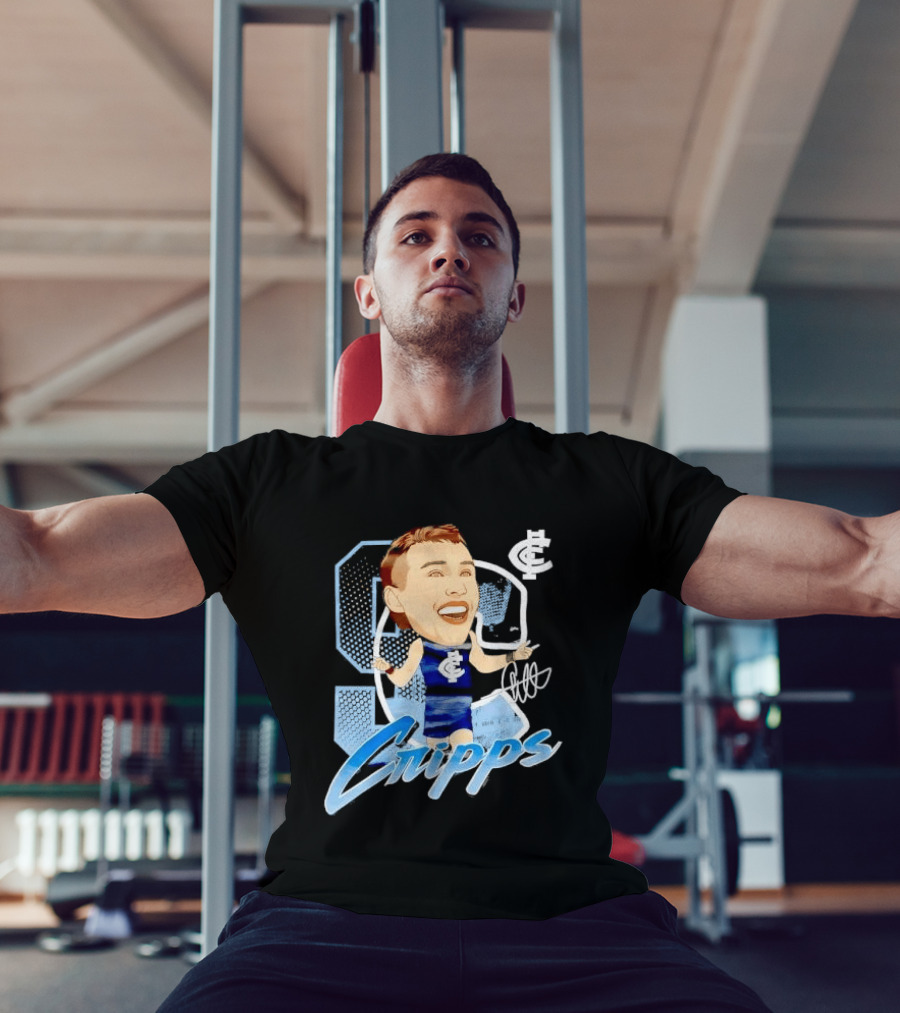 Carlton FC Patrick Cripps Caricature With Signature T-Shirt