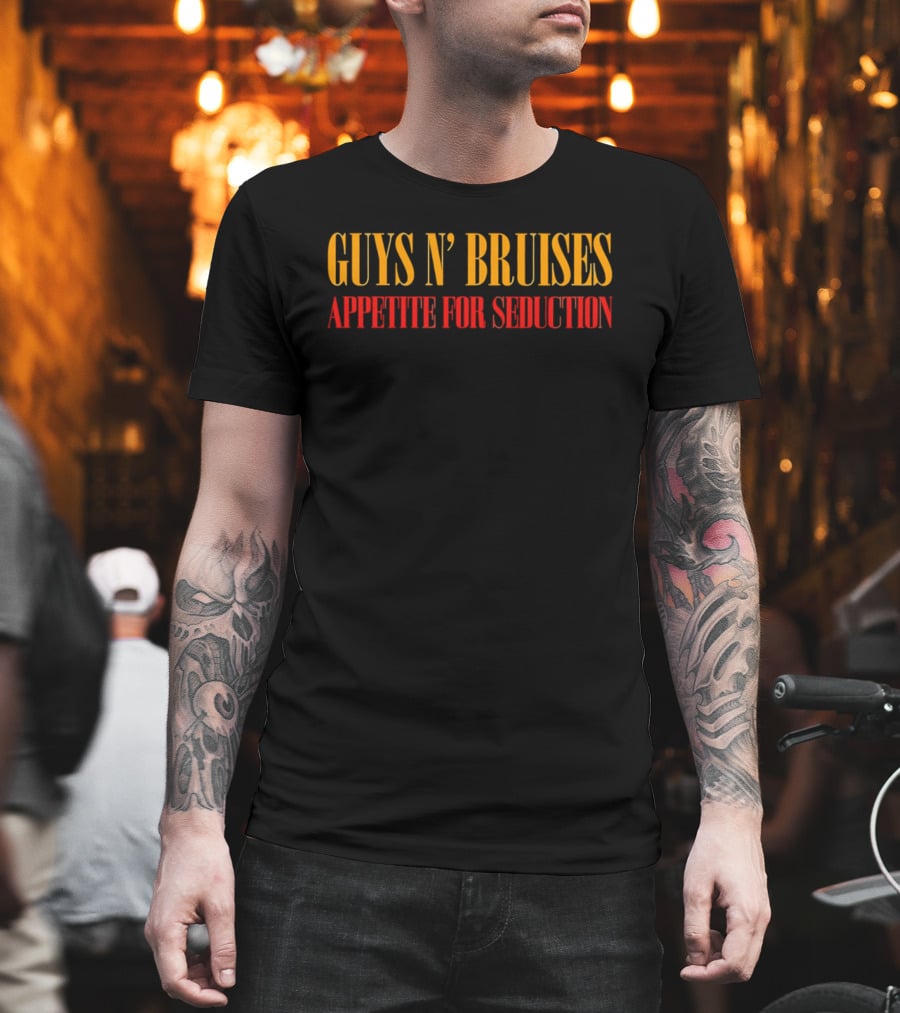 Guys N' Bruises Appetite For Seduction Yellow Red T-Shirt