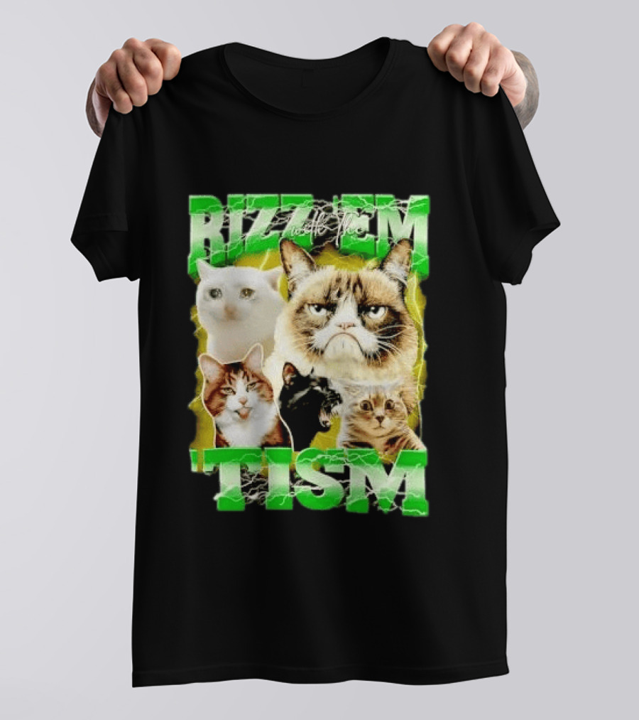 Rizz 'em With The 'Tism Cats Internet Meme T-Shirt