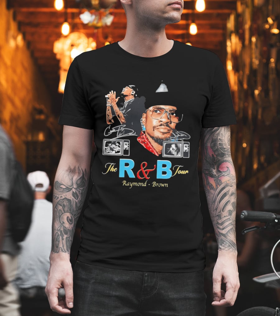 The R&B Tour Chris Brown Usher Raymond Vintage Style Concert T-Shirt