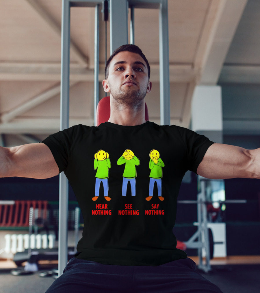 Hear Nothing See Nothing Say Nothing Emoji Characters T-Shirt
