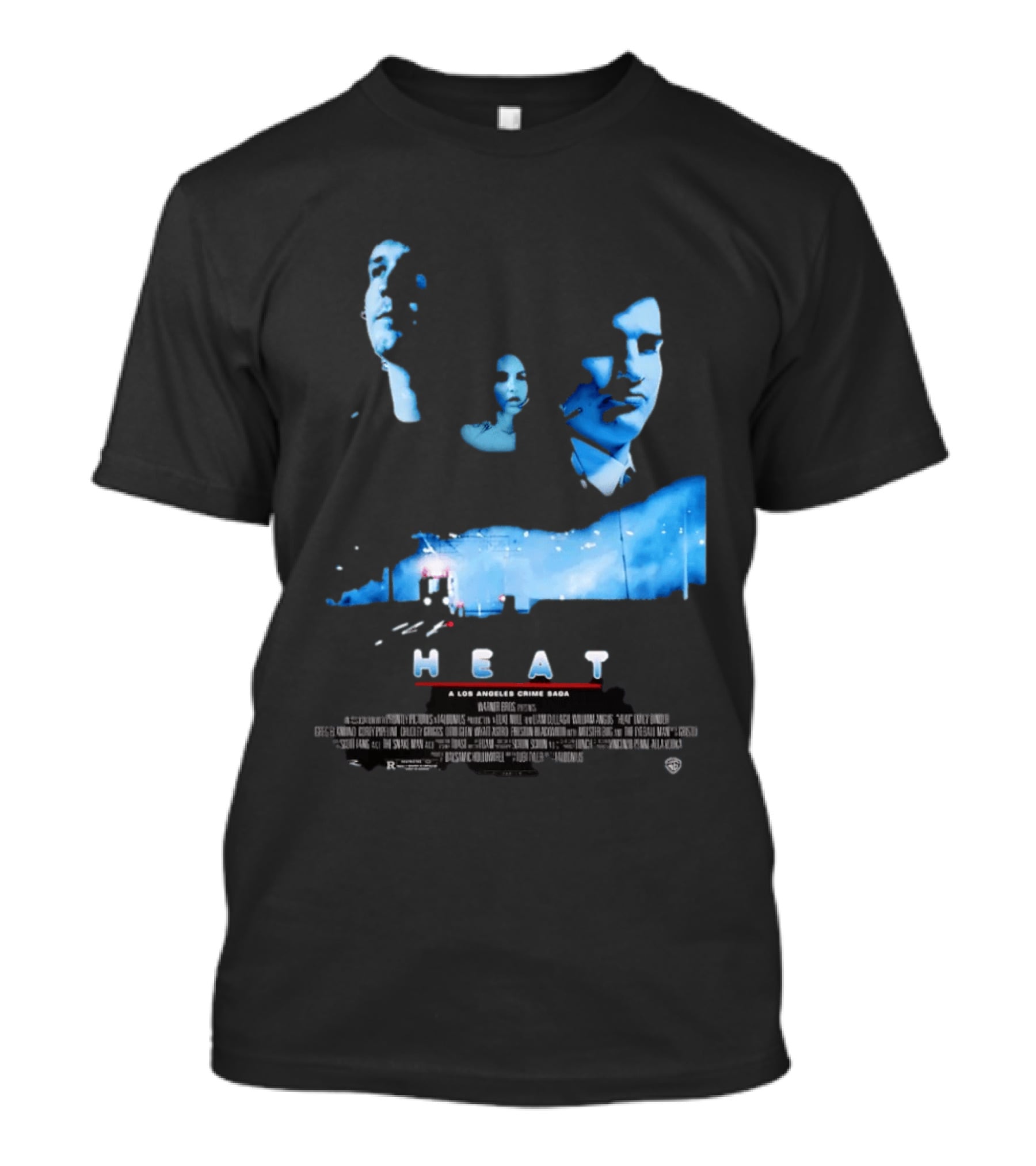 Heat A Los Angeles Crime Saga Luke Null Film Visages And Cityscape T-Shirt