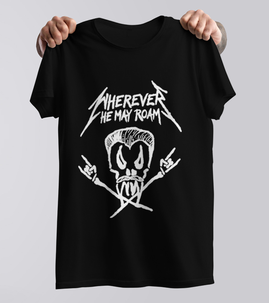 CM Punk Wherever He May Roam Skull And Crossbones T-Shirt