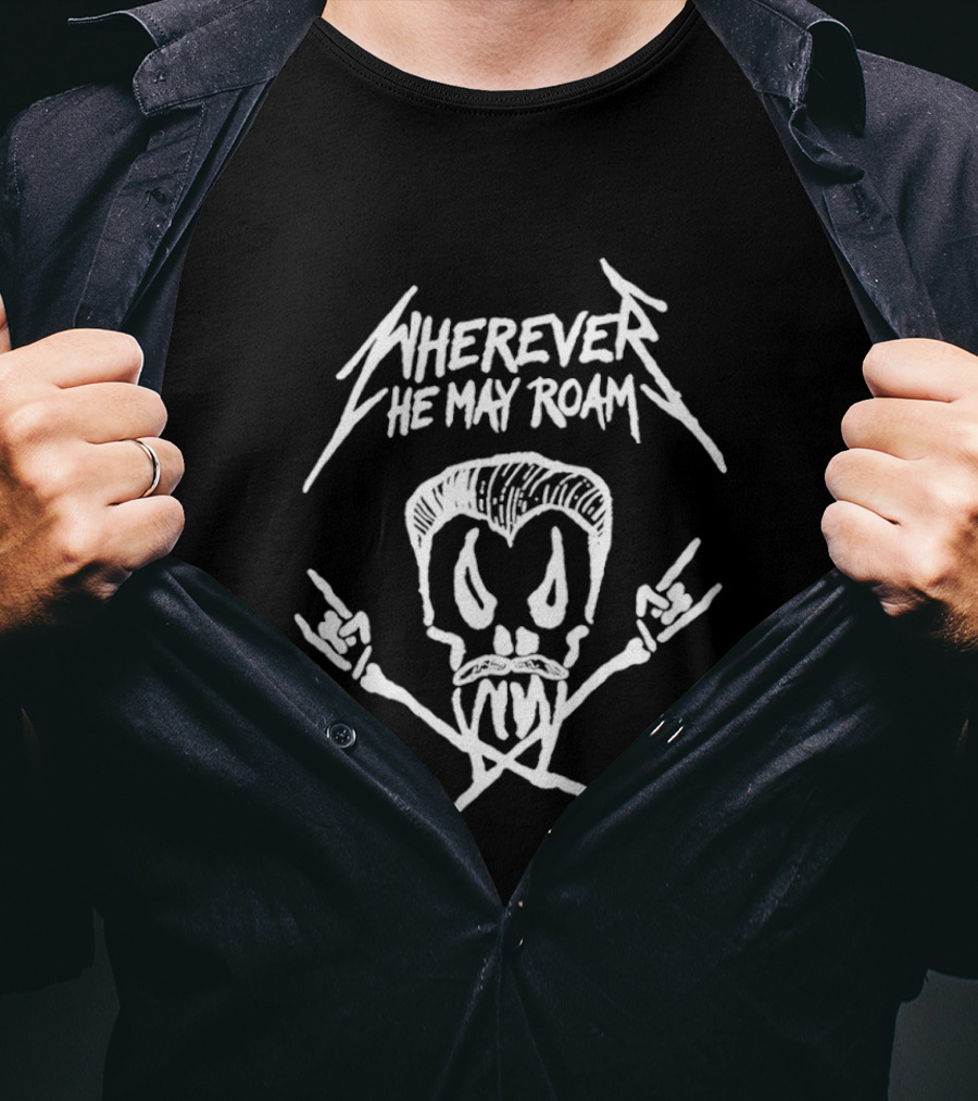 CM Punk Wherever He May Roam Skull And Crossbones T-Shirt