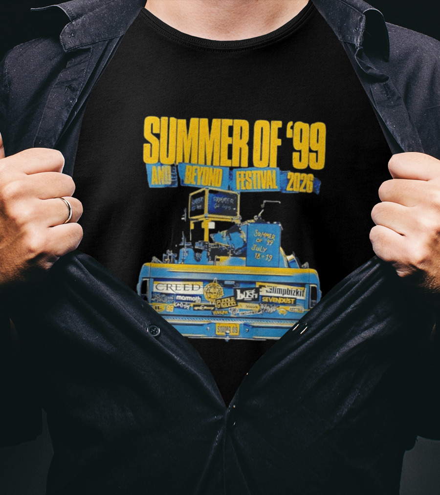 Summer Of '99 And Beyond Festival 2026 Creed Limp Bizkit Sevendust July 18 19 T-Shirt