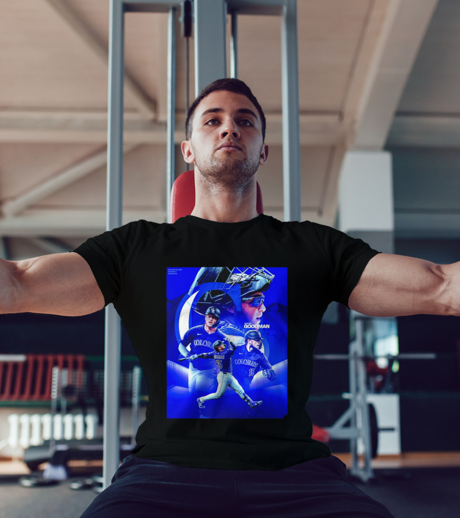 Colorado Rockies Hunter Goodman Catcher Number 15 T-Shirt