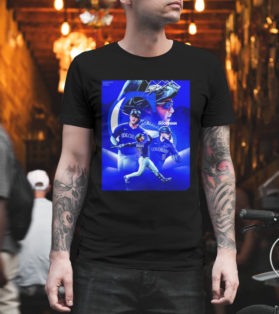 Colorado Rockies Hunter Goodman Catcher Number 15 T-Shirt