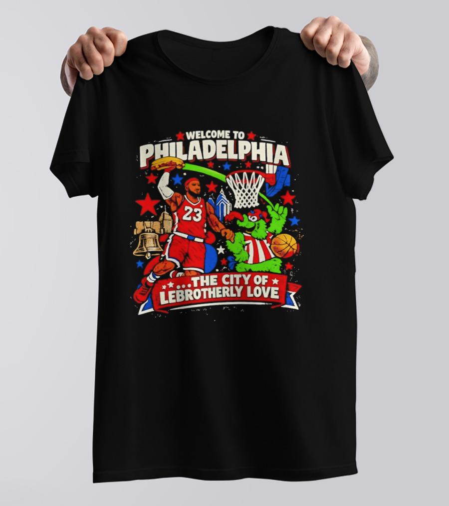 Welcome To Philadelphia The City Of LeBrotherly Love Basketball Stars 23 T-Shirt
