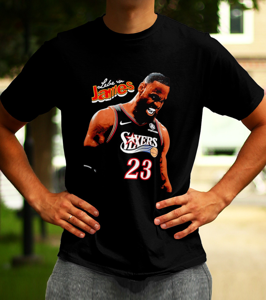 Lebron James Philadelphia 76ers Nike 23 Bootleg Mashup T-Shirt