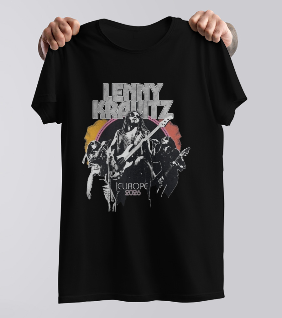 Lenny Kravitz 2026 Tour Europe Retro Rock T-Shirt
