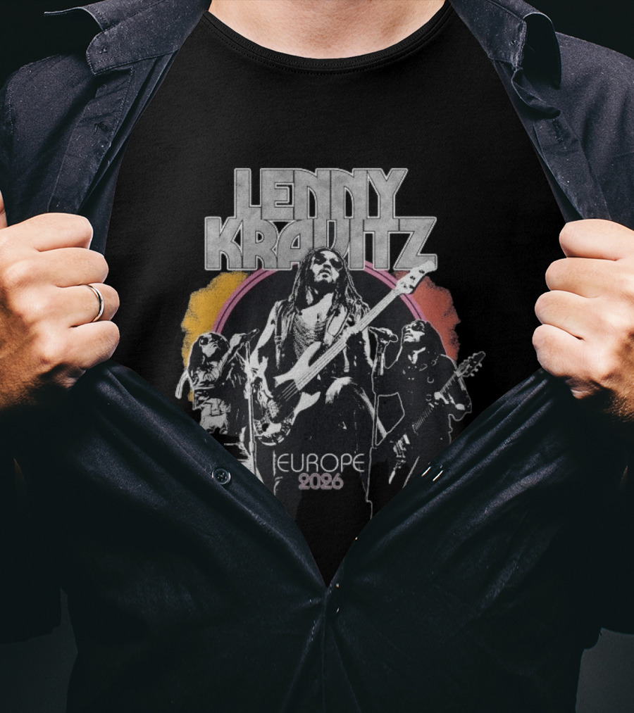 Lenny Kravitz 2026 Tour Europe Retro Rock T-Shirt