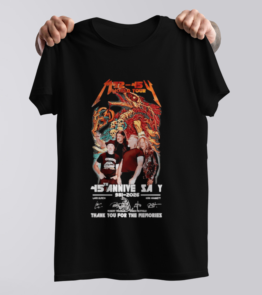 M72 45 World Tour 45th Anniversary 1981 2026 Thank You For The Memories T-Shirt