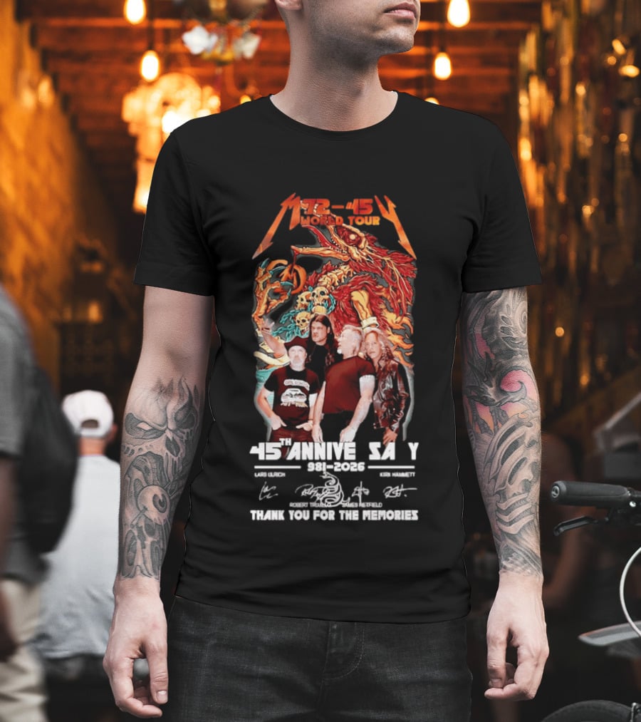 M72 45 World Tour 45th Anniversary 1981 2026 Thank You For The Memories T-Shirt