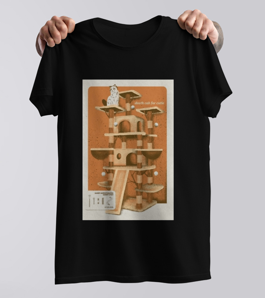 Death Cab For Cutie Sandy Amphitheater Sandy Utah July 29 2026 Cat Tree T-Shirt