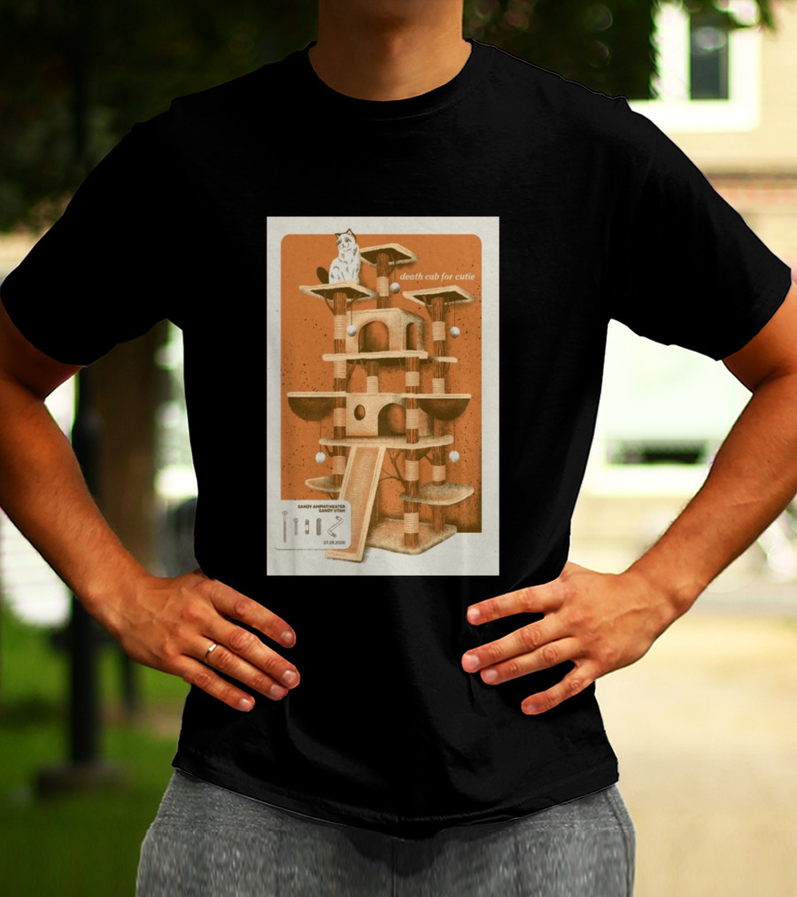 Death Cab For Cutie Sandy Amphitheater Sandy Utah July 29 2026 Cat Tree T-Shirt
