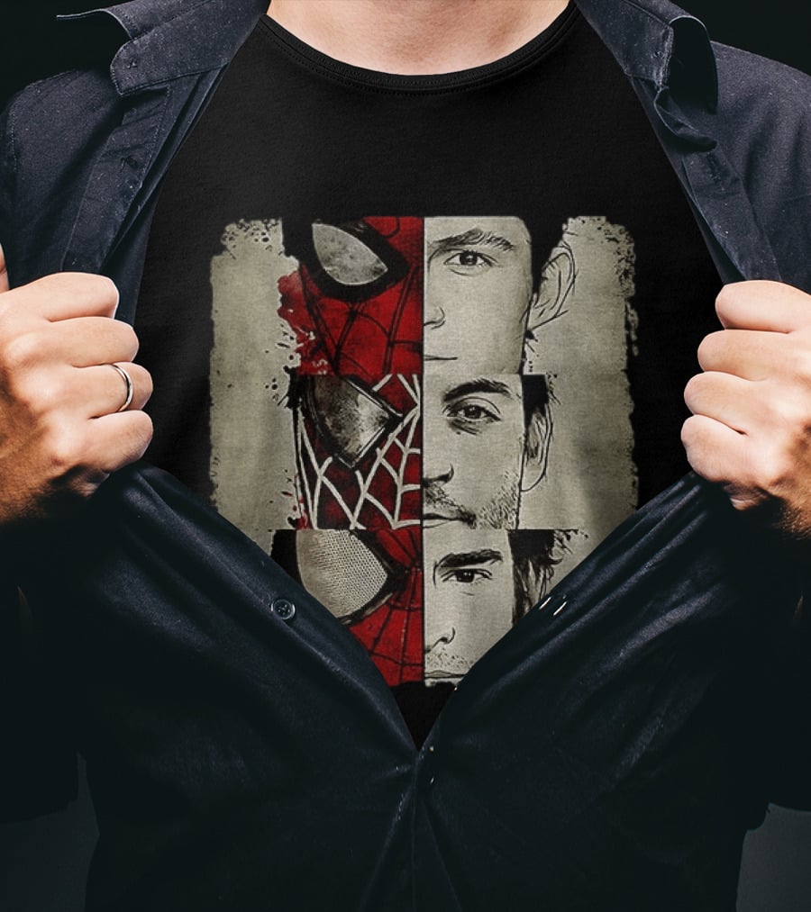Marvel Avengers Spider Man No Way Home Three Peter Parker Faces Disneyland T-Shirt
