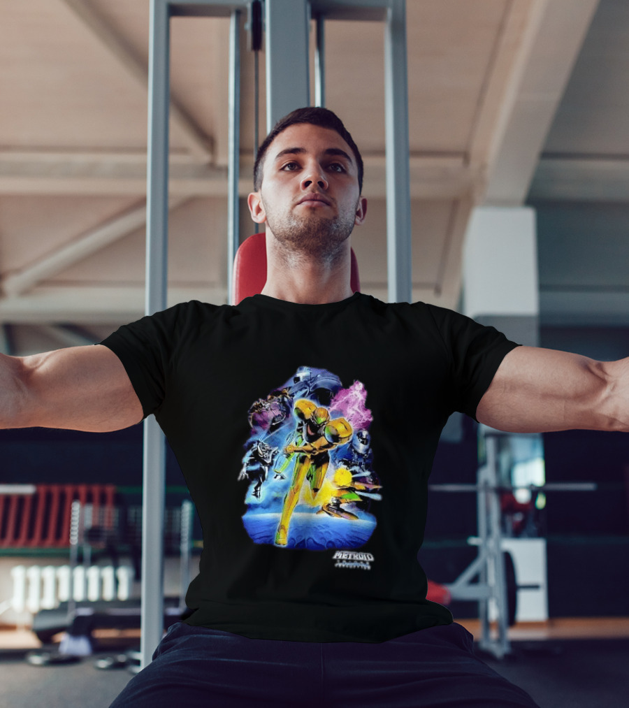 Metroid Prime 3 Corruption Samus Aran Action Scene T-Shirt