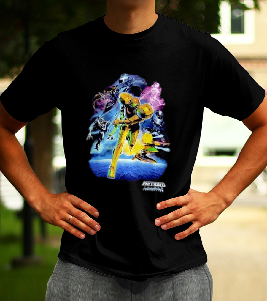 Metroid Prime 3 Corruption Samus Aran Action Scene T-Shirt