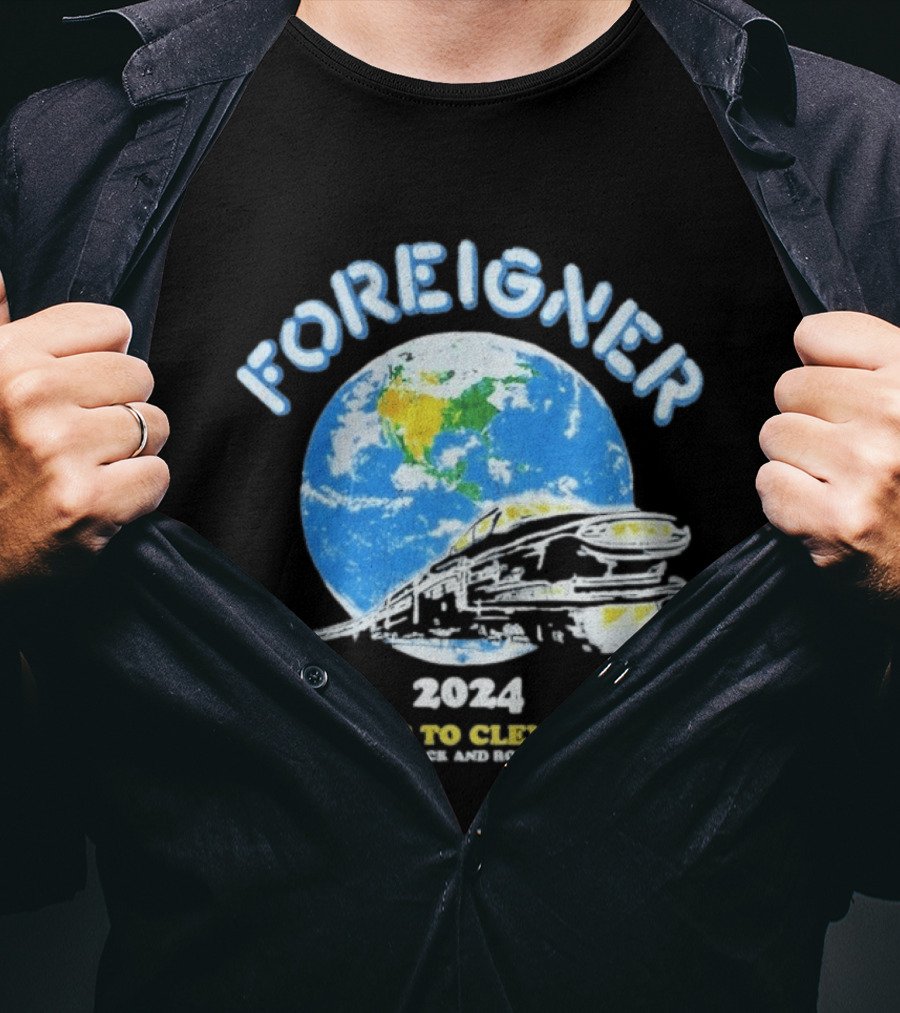 Foreigner 2024 Nonstop To Cleveland Class Of 2024 Rock And Roll Hall Of Fame T-Shirt