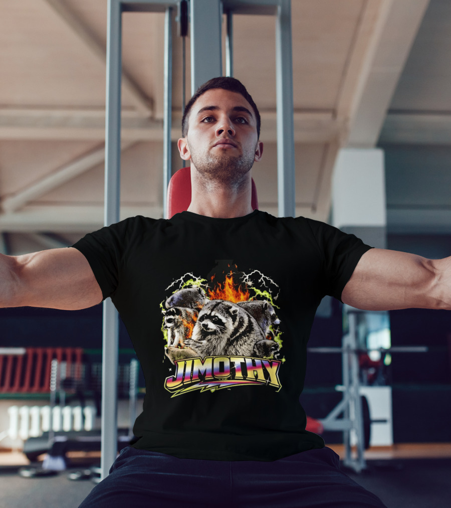Jimothy Raccoon Fire Lightning Bootleg T-Shirt