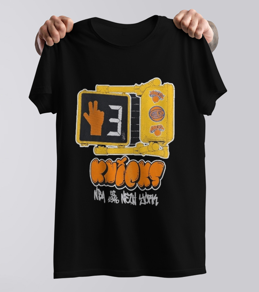 Knicks NBA Street Style Hand Sign Look B4 Crossing T-Shirt