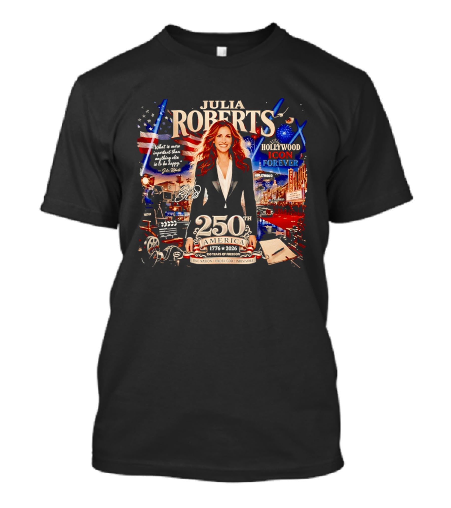 Julia Roberts 250th America 1776 2026 Hollywood Icon Forever T-Shirt