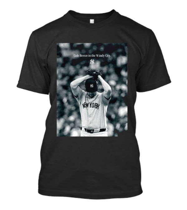 New York Yankees Cole Breeze Pitching Moment In The Windy City T-Shirt