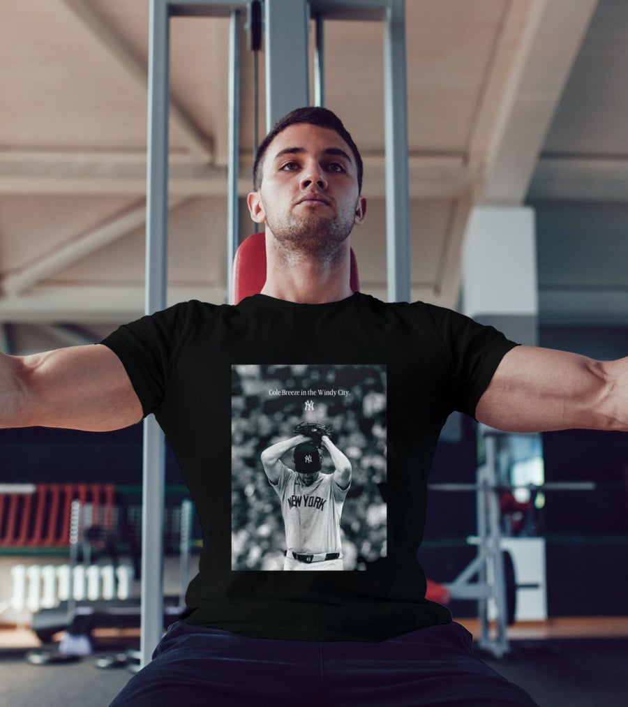 New York Yankees Cole Breeze Pitching Moment In The Windy City T-Shirt