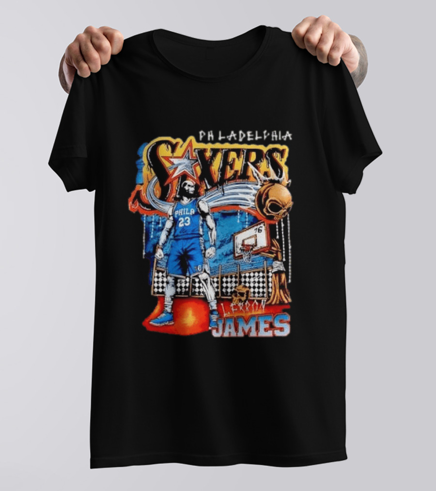 Philadelphia Sixers Basketball L. Ferron James 23 T-Shirt