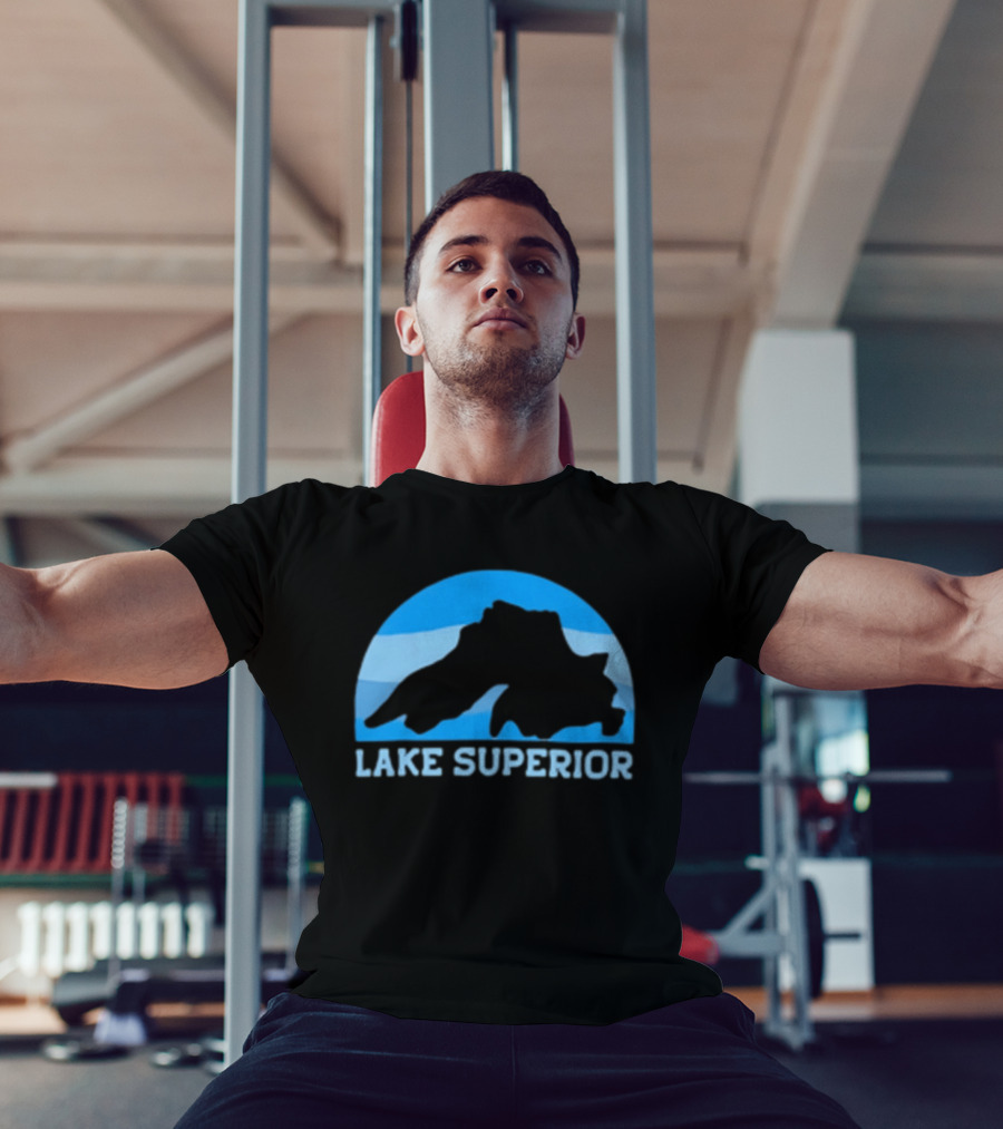 Lake Superior Blue Silhouette Arch T-Shirt
