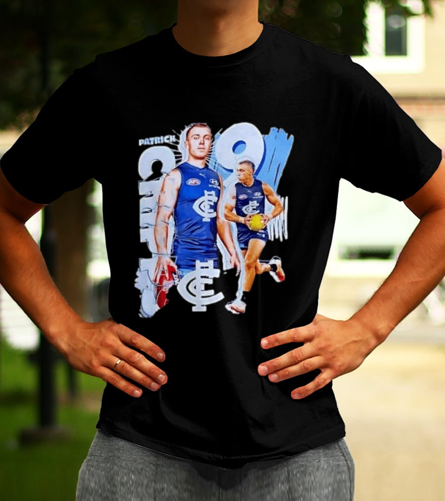 Patrick Cripps Carlton Blues AFL Star Number 9 T-Shirt
