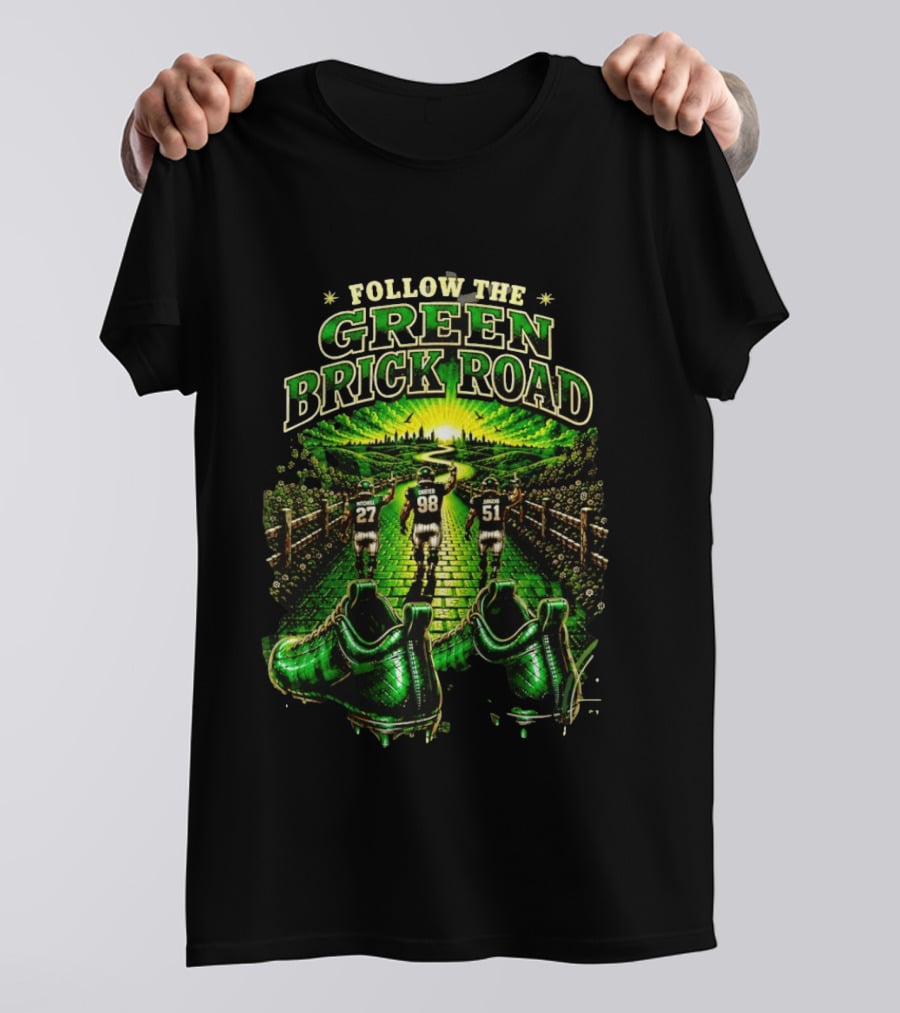 Philadelphia Eagles Follow The Green Brick Road Fantasy Football T-Shirt