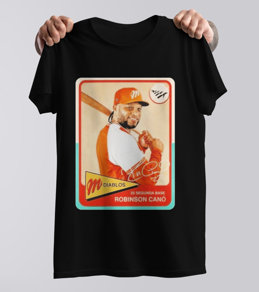 Robinson Canó Diablos 22 Segunda Base Baseball Card T-Shirt