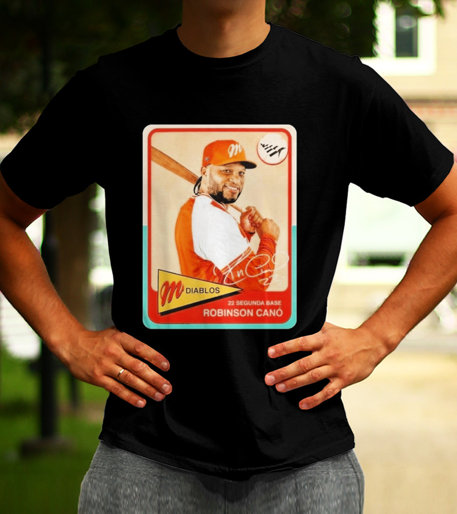 Robinson Canó Diablos 22 Segunda Base Baseball Card T-Shirt