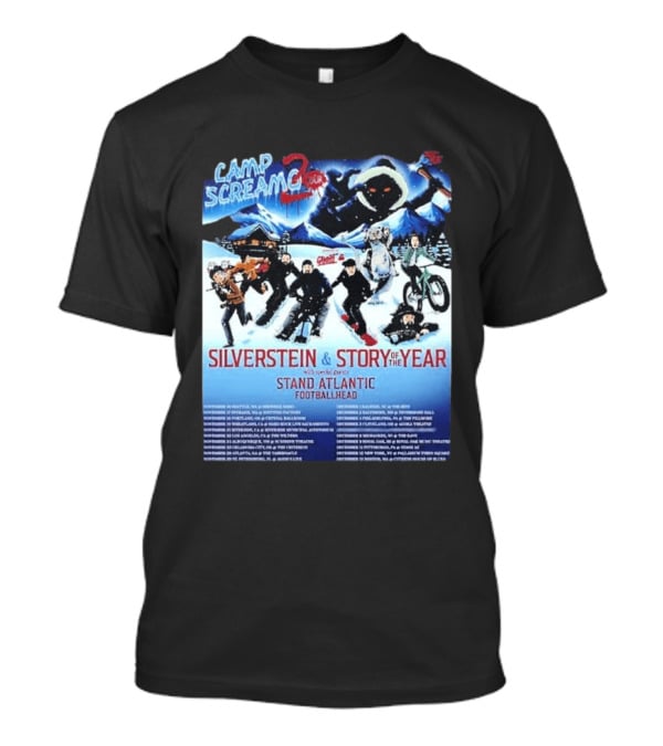 Camp Screamo 2 Tour 2026 Silverstein Story Of The Year Stand Atlantic Footballhead Dates T-Shirt